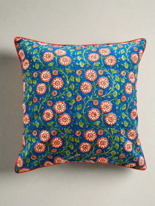 Bageecha Cushion Cover in Blue