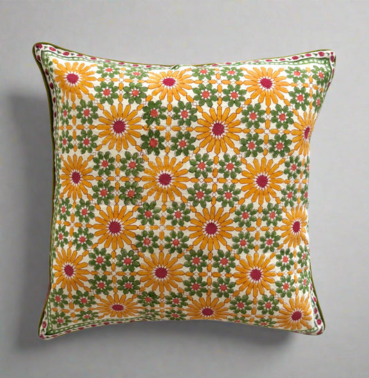 Mandara Cushion Cover in Yellow