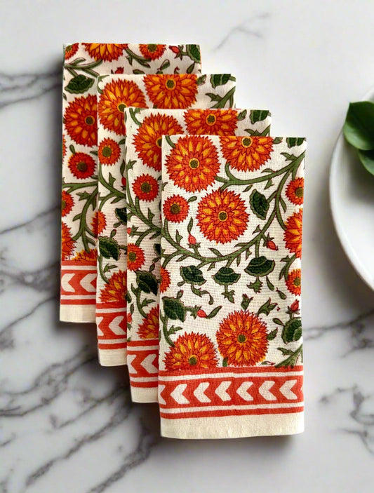 Bageecha Napkin in Orange