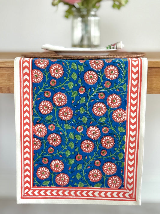 Bageecha Table Runner in Blue