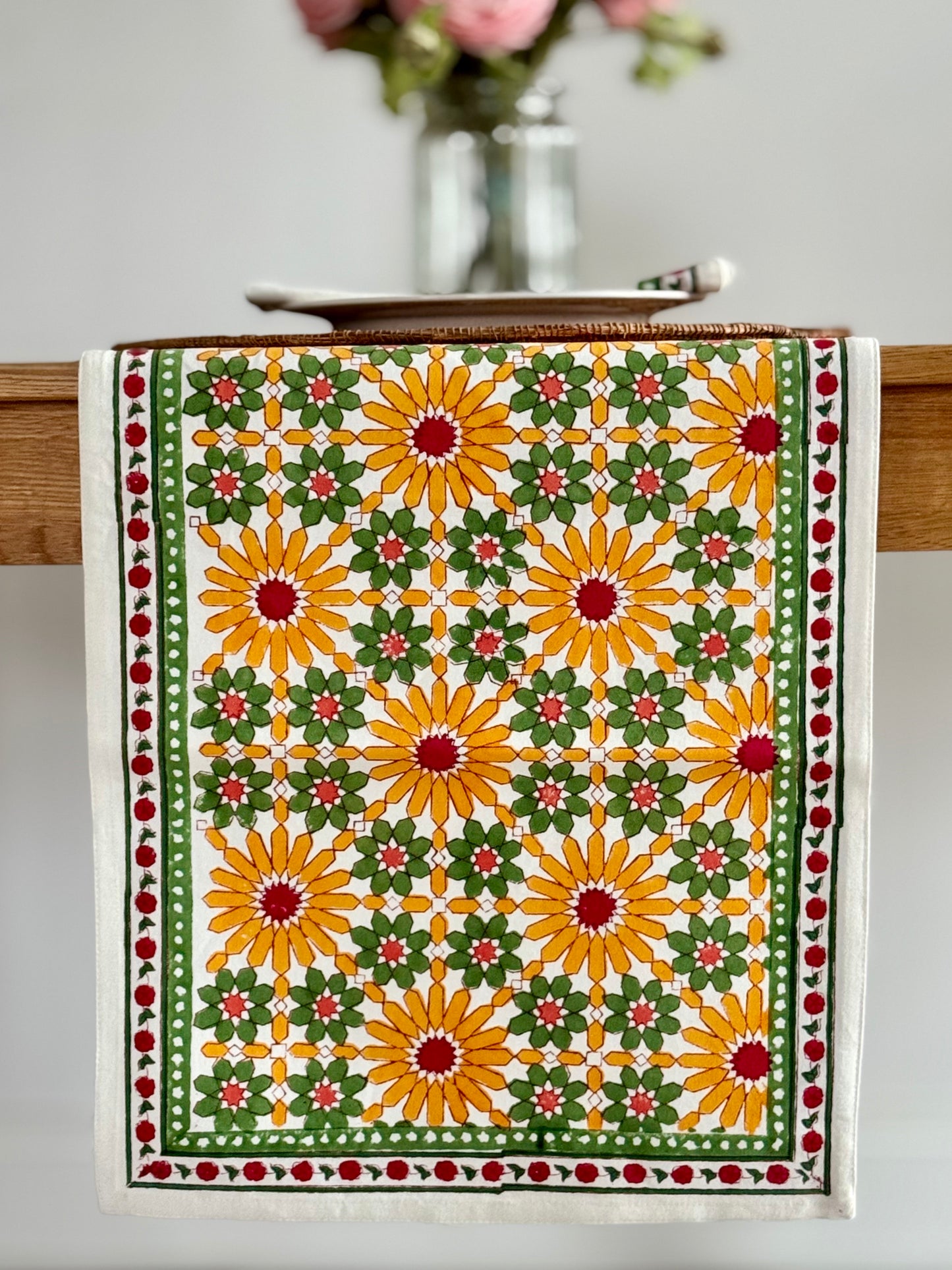 Mandara Table Runner in Yellow