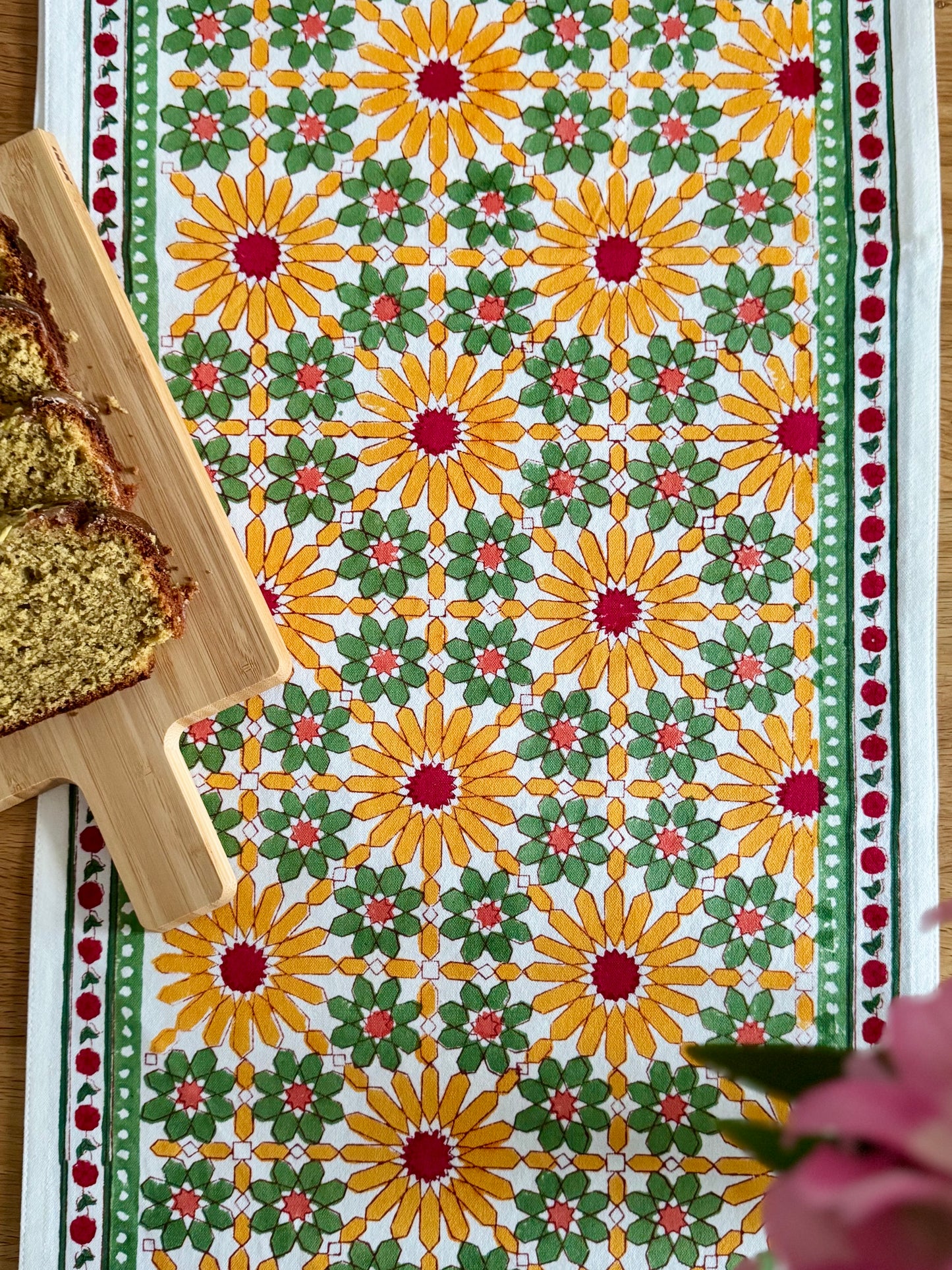 Mandara Table Runner in Yellow