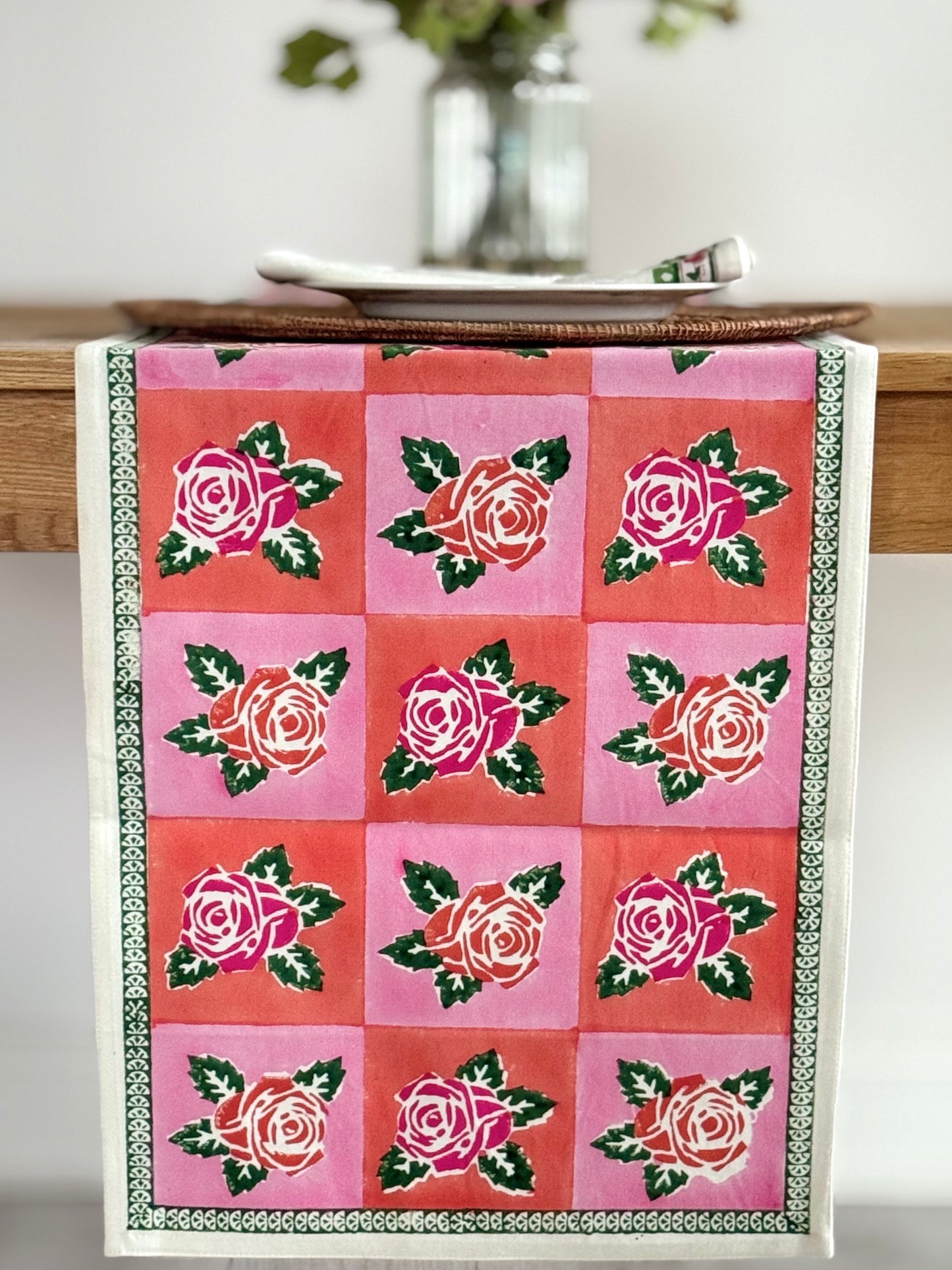 Gulaab Table Runner in Pink