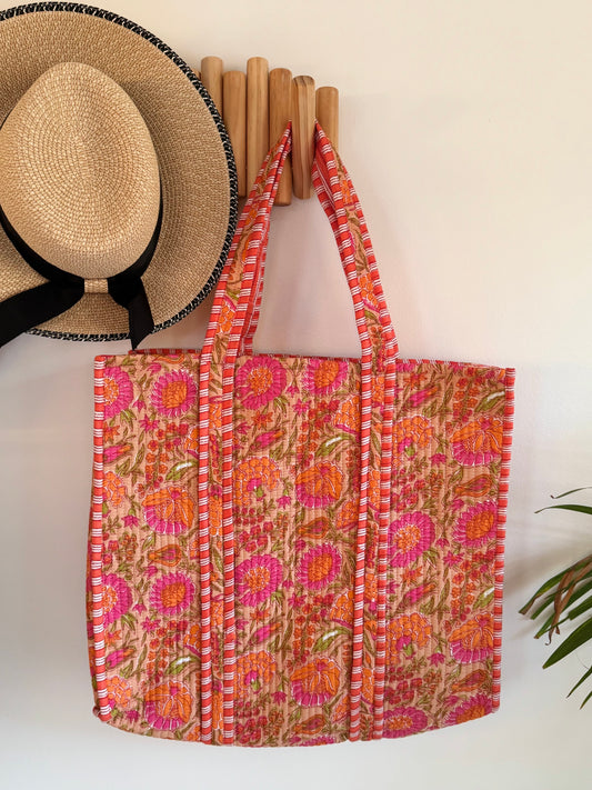 Orange Bloom Tote Bag